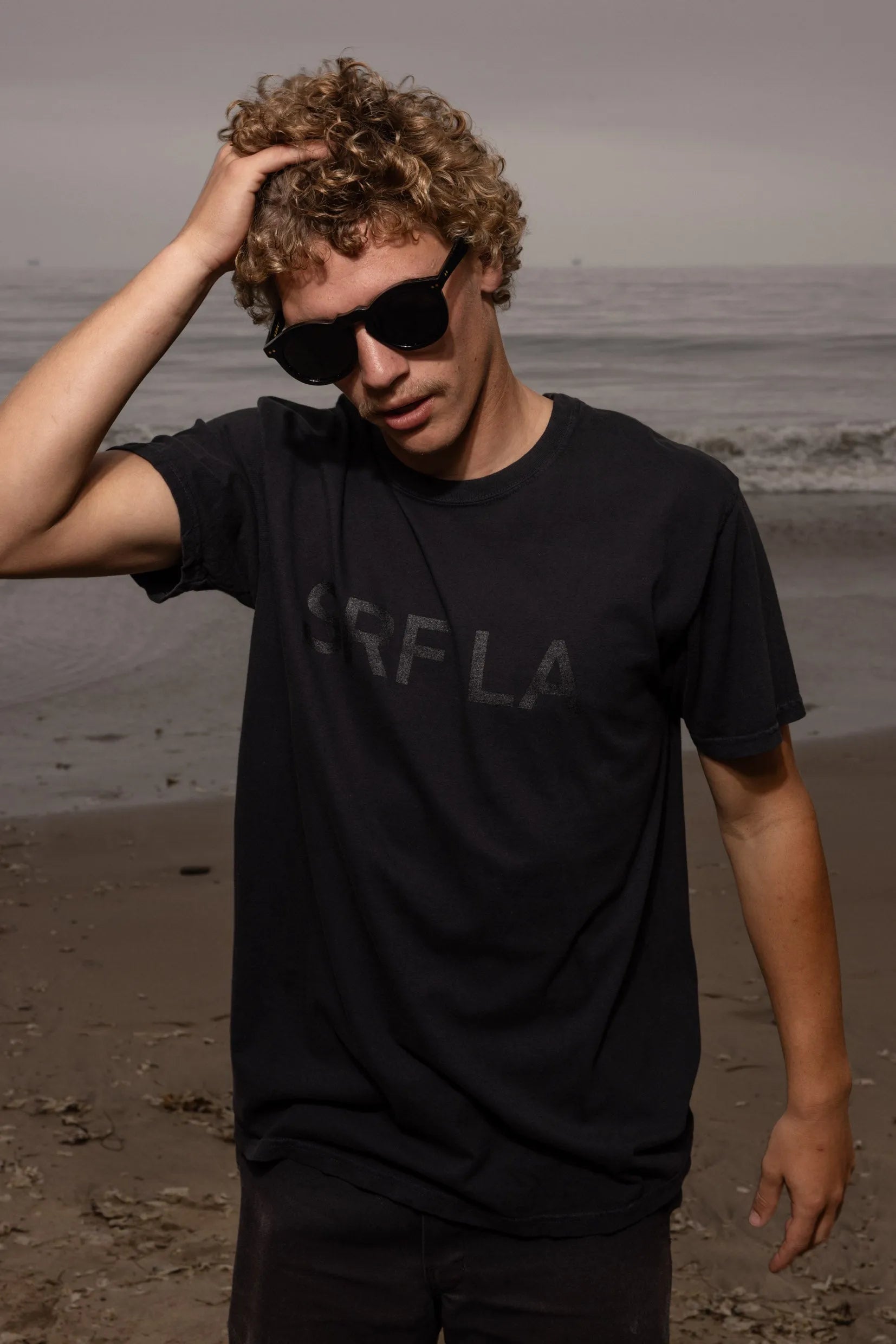 SRF LA Tee - Black on Black - Heidi Merrick