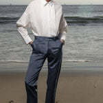 Bruno Pant - Blue Moire - Heidi Merrick