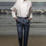 Bruno Pant - Blue Moire - Heidi Merrick