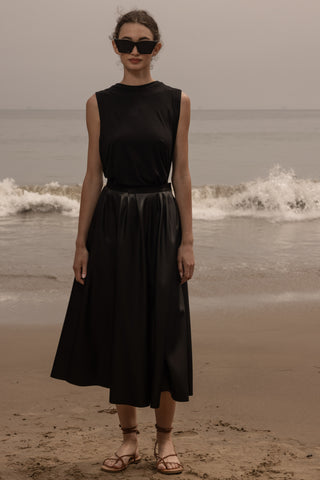 Apollo Skirt - Black Leather