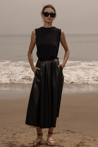 Apollo Skirt - Black Leather