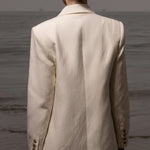 Zelda Blazer - Ivory Silk & Hemp - Heidi Merrick