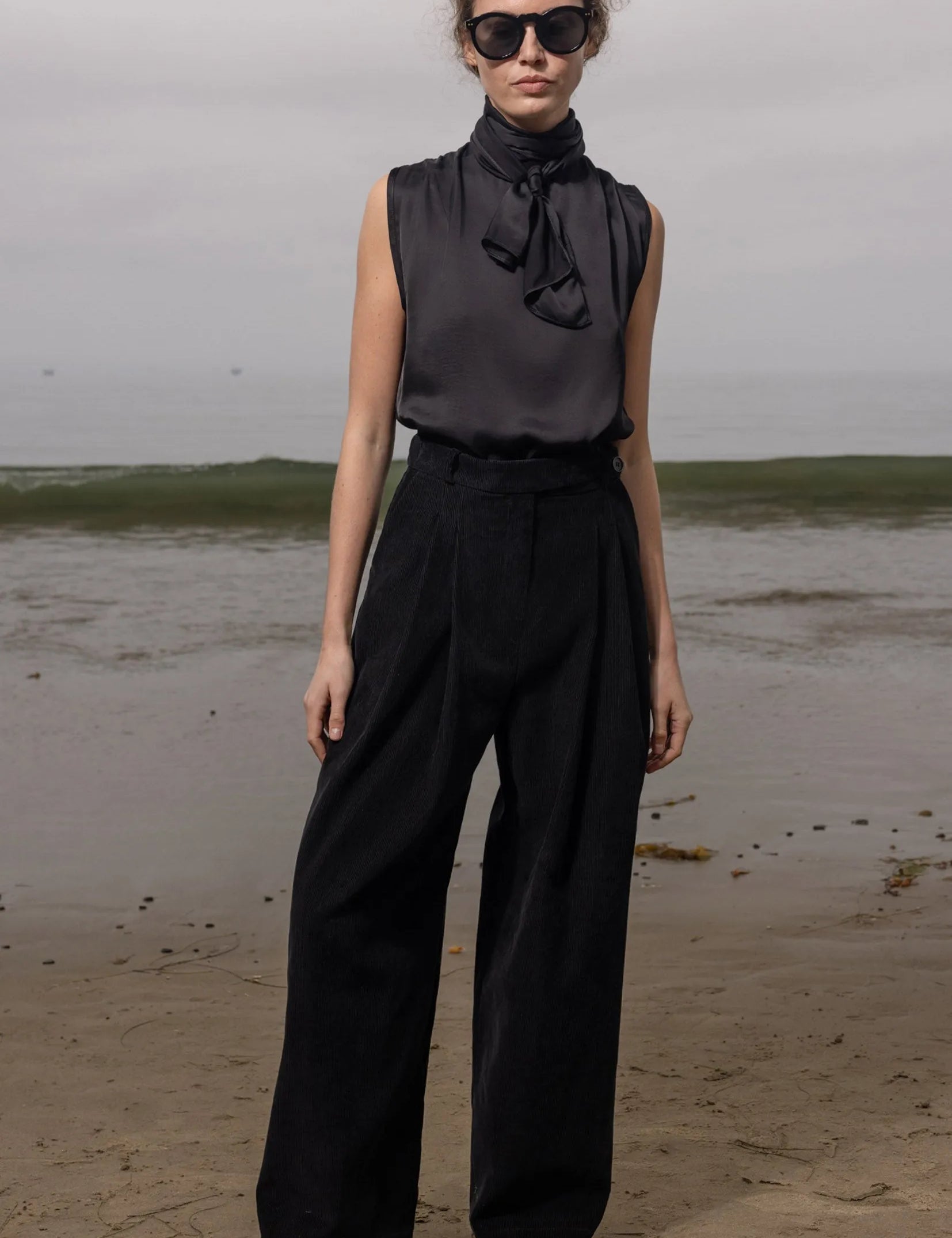 Chaplin Pant - Noir Corduroy - Heidi Merrick