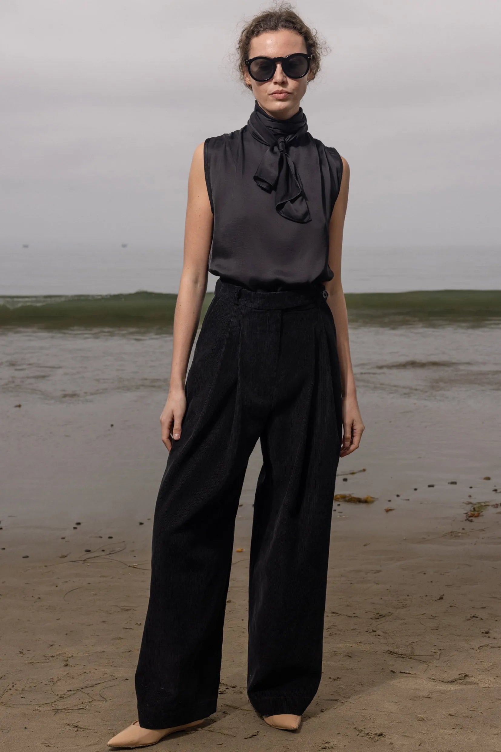 Chaplin Pant - Noir Corduroy - Heidi Merrick