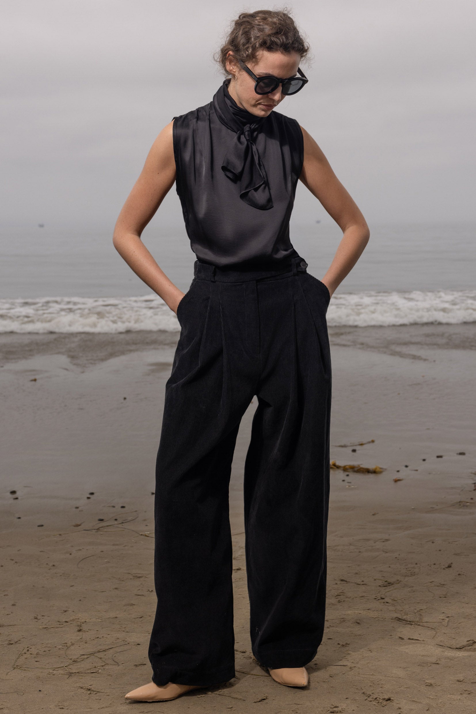 Chaplin Pant - Noir Corduroy - Heidi Merrick