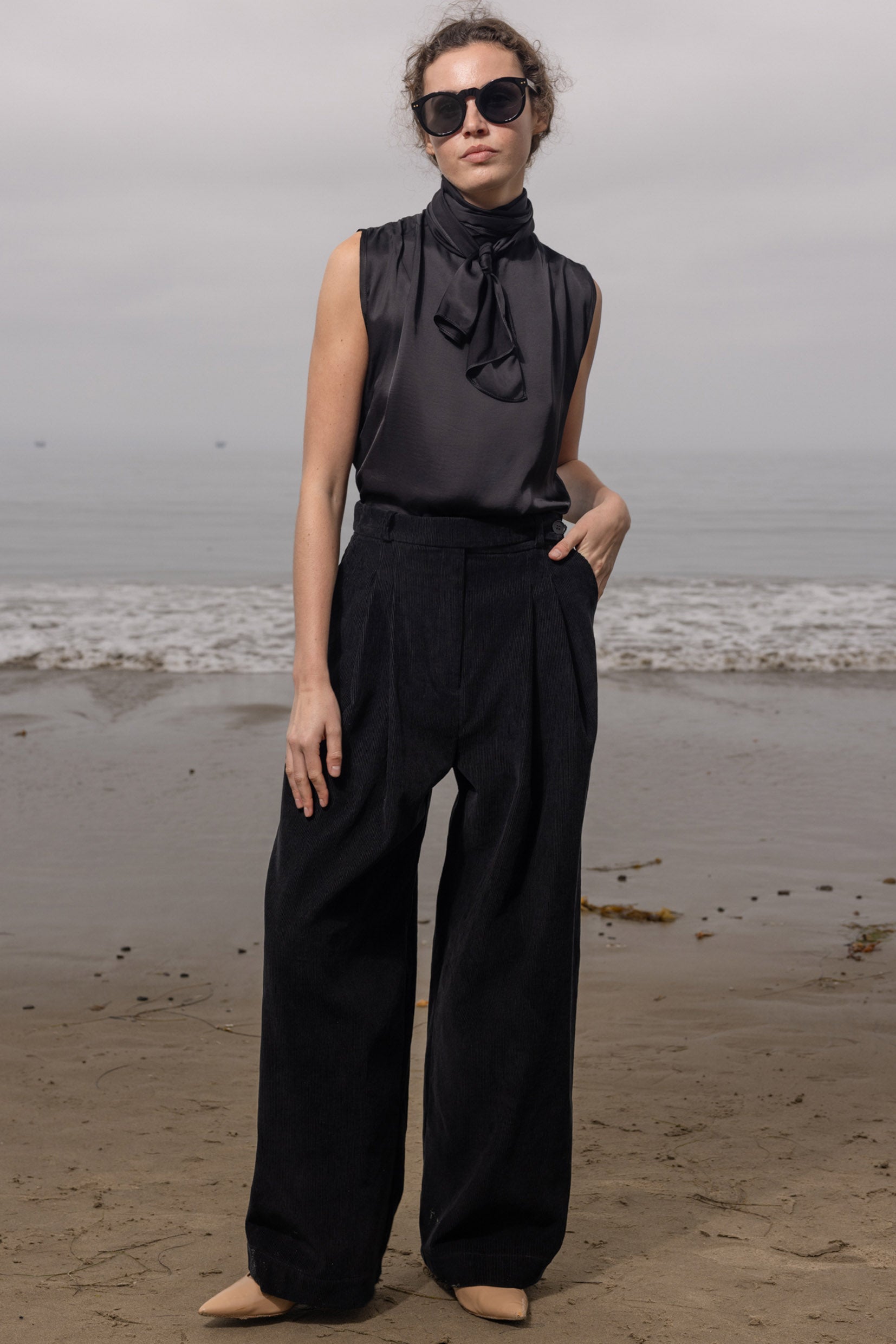 Chaplin Pant - Noir Corduroy - Heidi Merrick