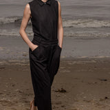 Rosie Top - Noir Silk Noil - Heidi Merrick