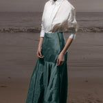 Gale Skirt - Stormy Blue Moire - Heidi Merrick