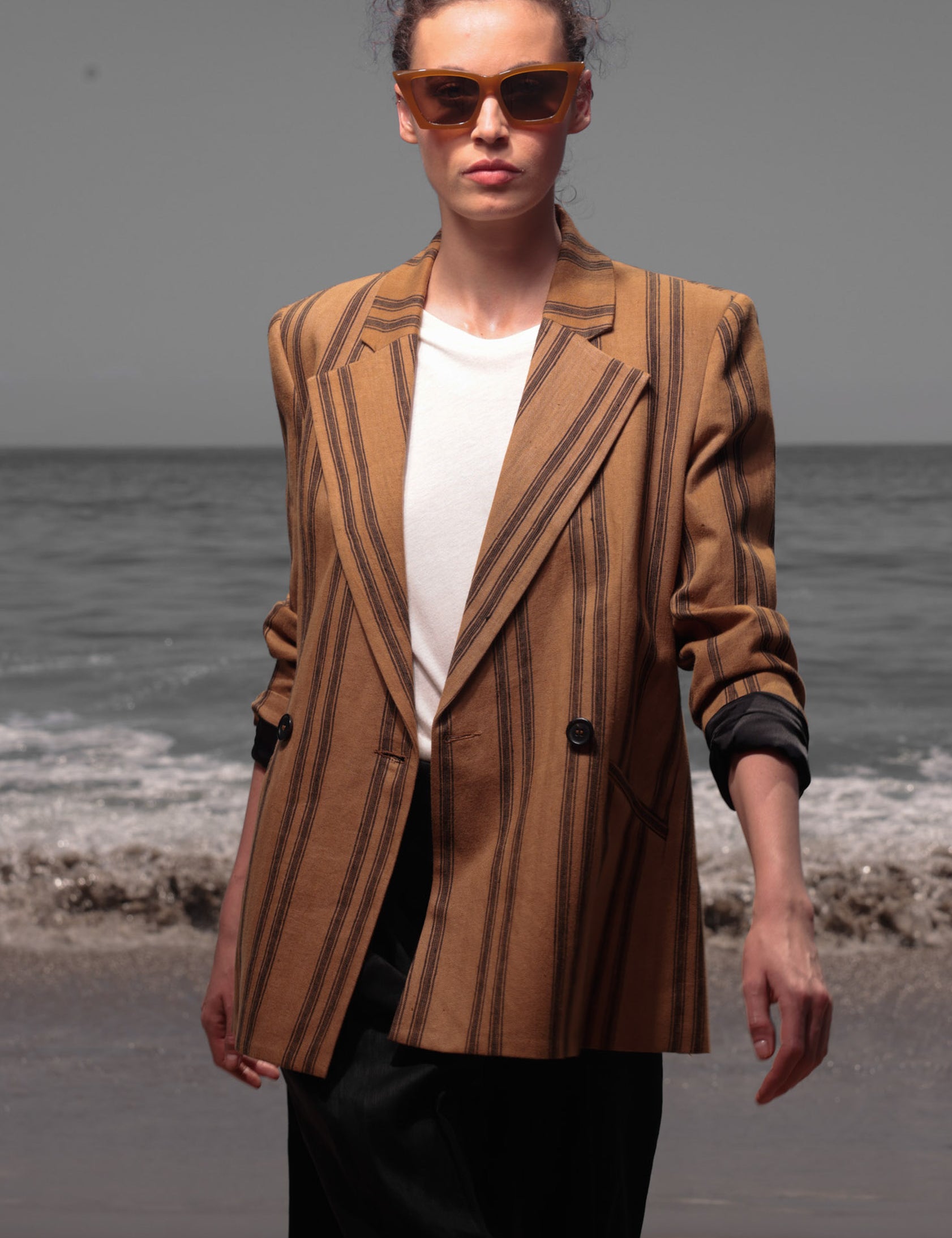 Mars Blazer - Golden Moroccan Stripe - Heidi Merrick