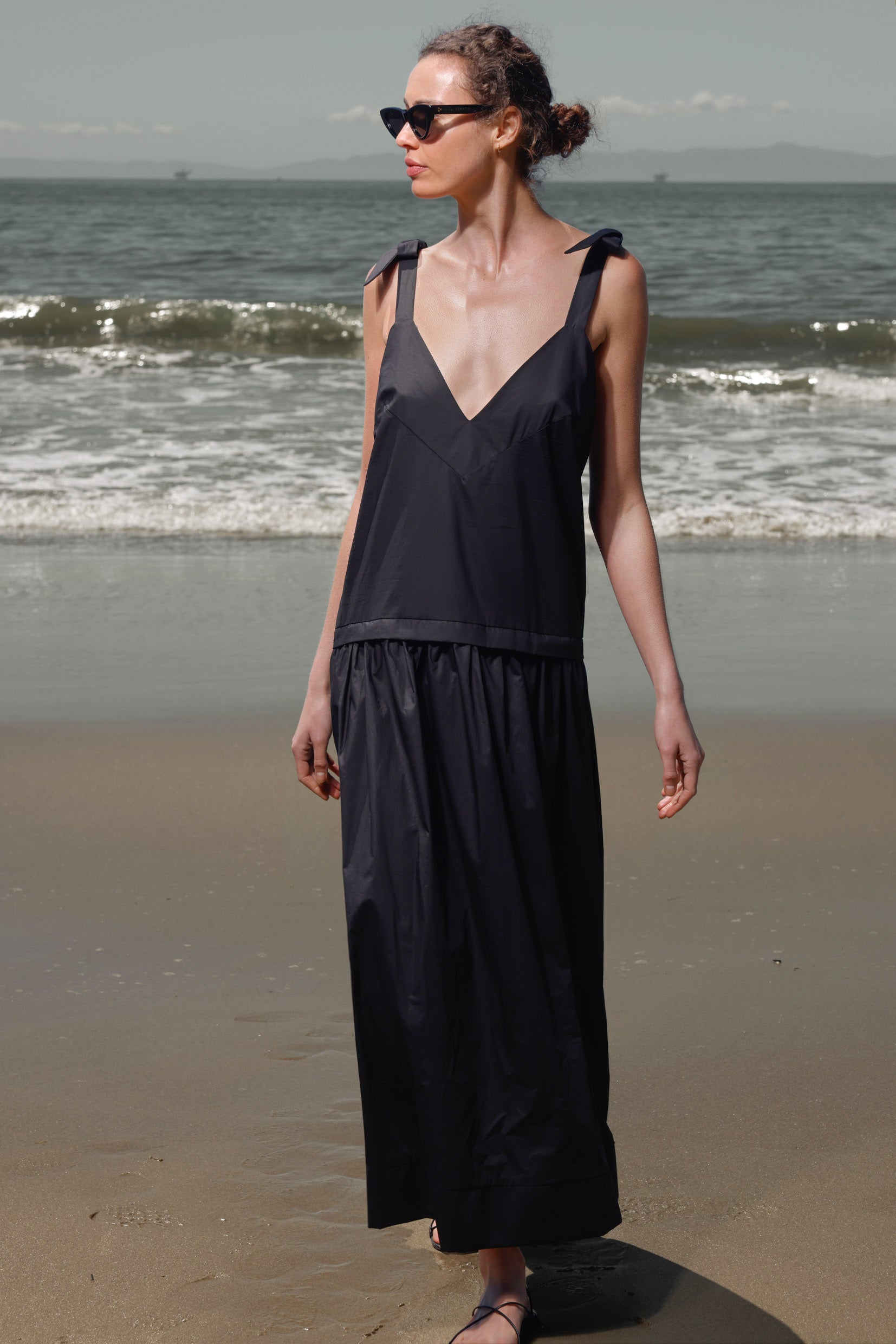 Ballerine Dress - Black Shirting - Heidi Merrick