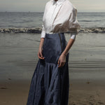 Gale Skirt - Blue Moire - Heidi Merrick