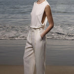 Baptise Pant - Ivory Linen - Heidi Merrick