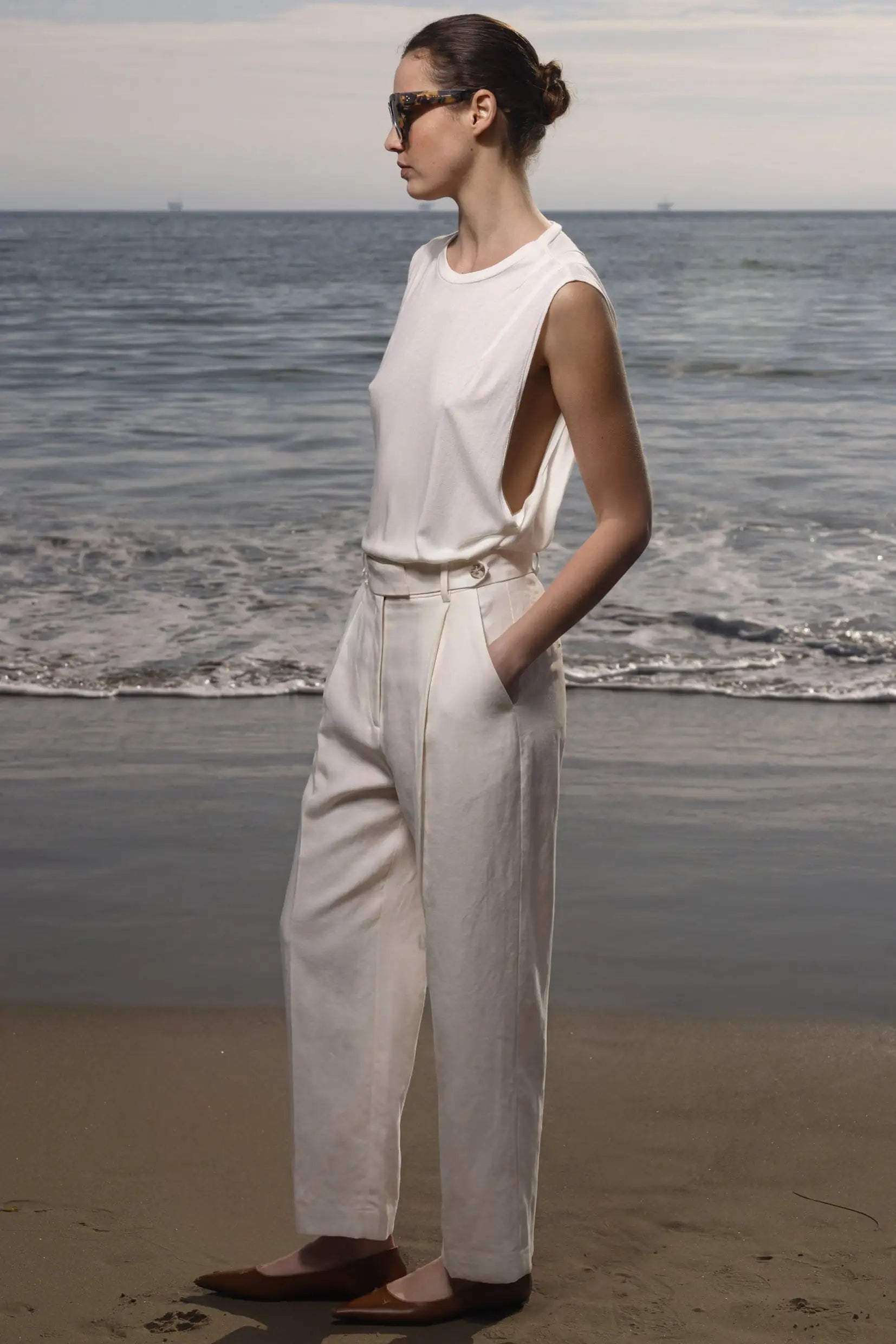 Baptise Pant - Ivory Linen - Heidi Merrick