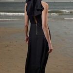 Ginger Dress - Noir Silk & Hemp - Heidi Merrick