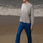 Serge Pant - Blue Moroccan Stripe - Heidi Merrick
