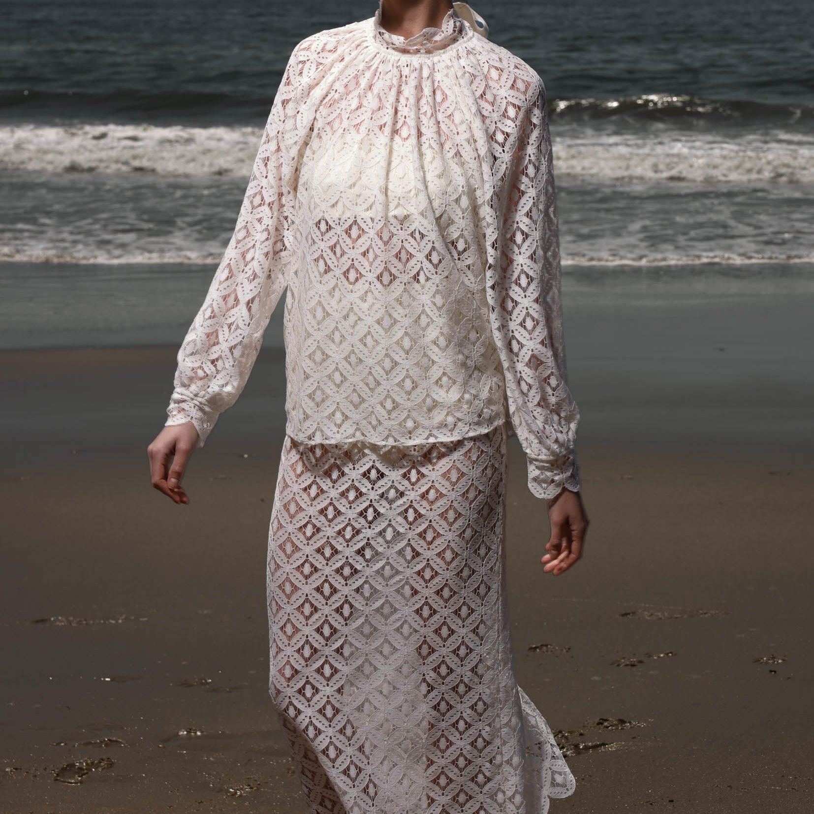 Missive Blouse - Clair de Lune Lace - Heidi Merrick