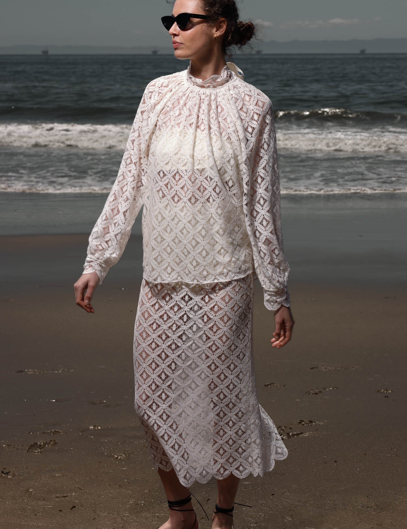Missive Blouse - Clair de Lune Lace - Heidi Merrick
