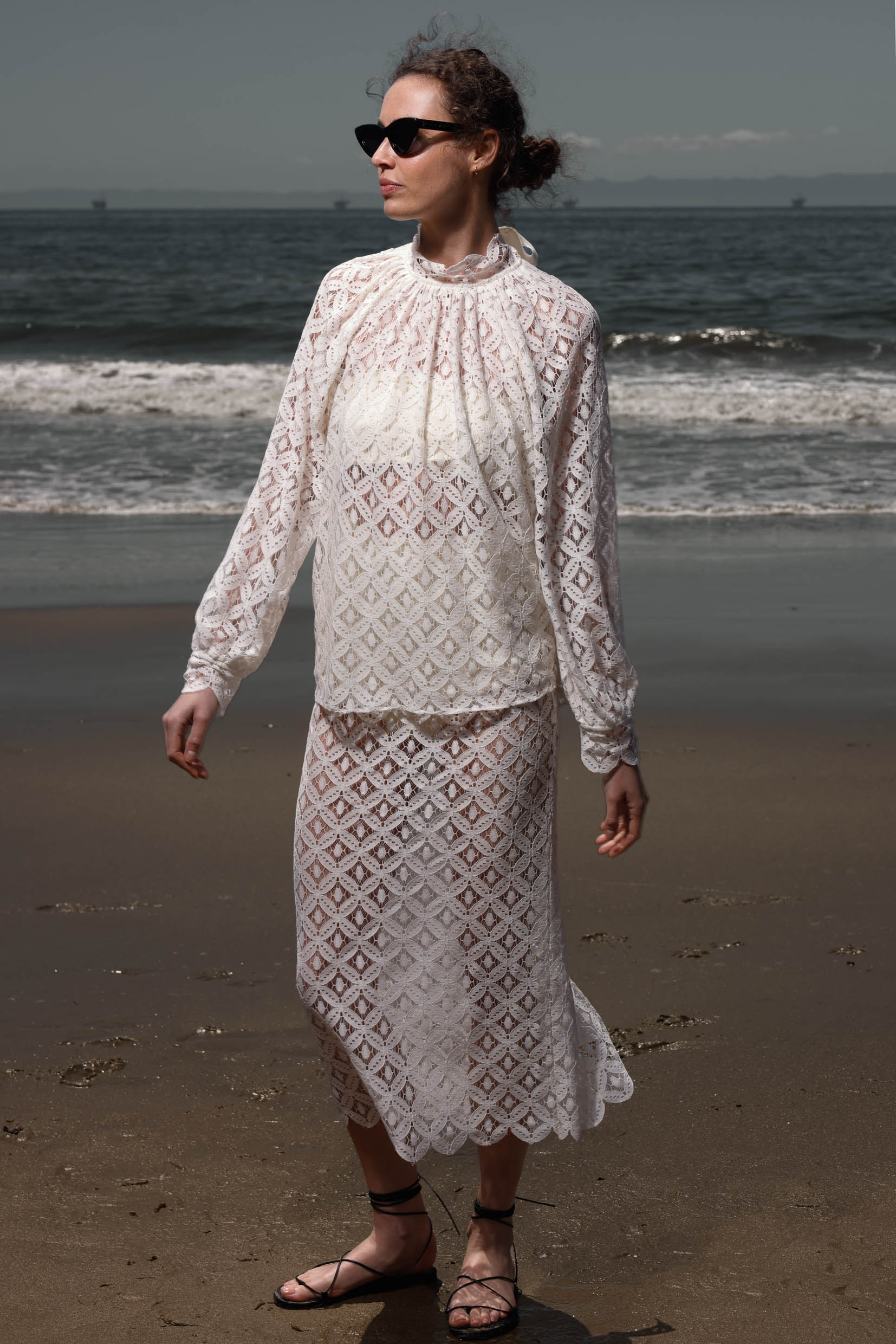 Missive Blouse - Clair de Lune Lace - Heidi Merrick