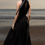 Nysa Dress - Black Linen - Heidi Merrick