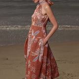 Ginger Dress - Orange Batik