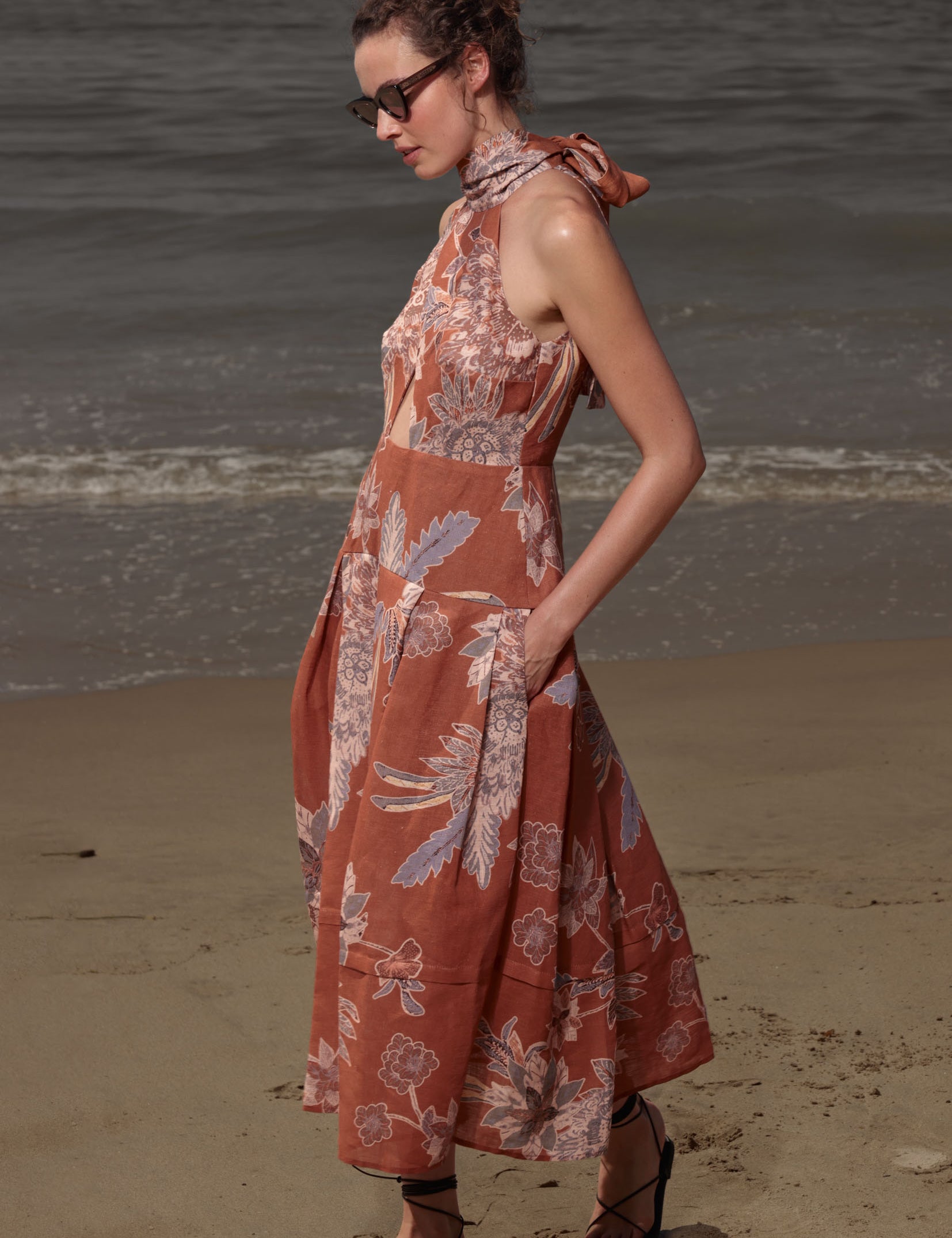 Ginger Dress - Orange Batik