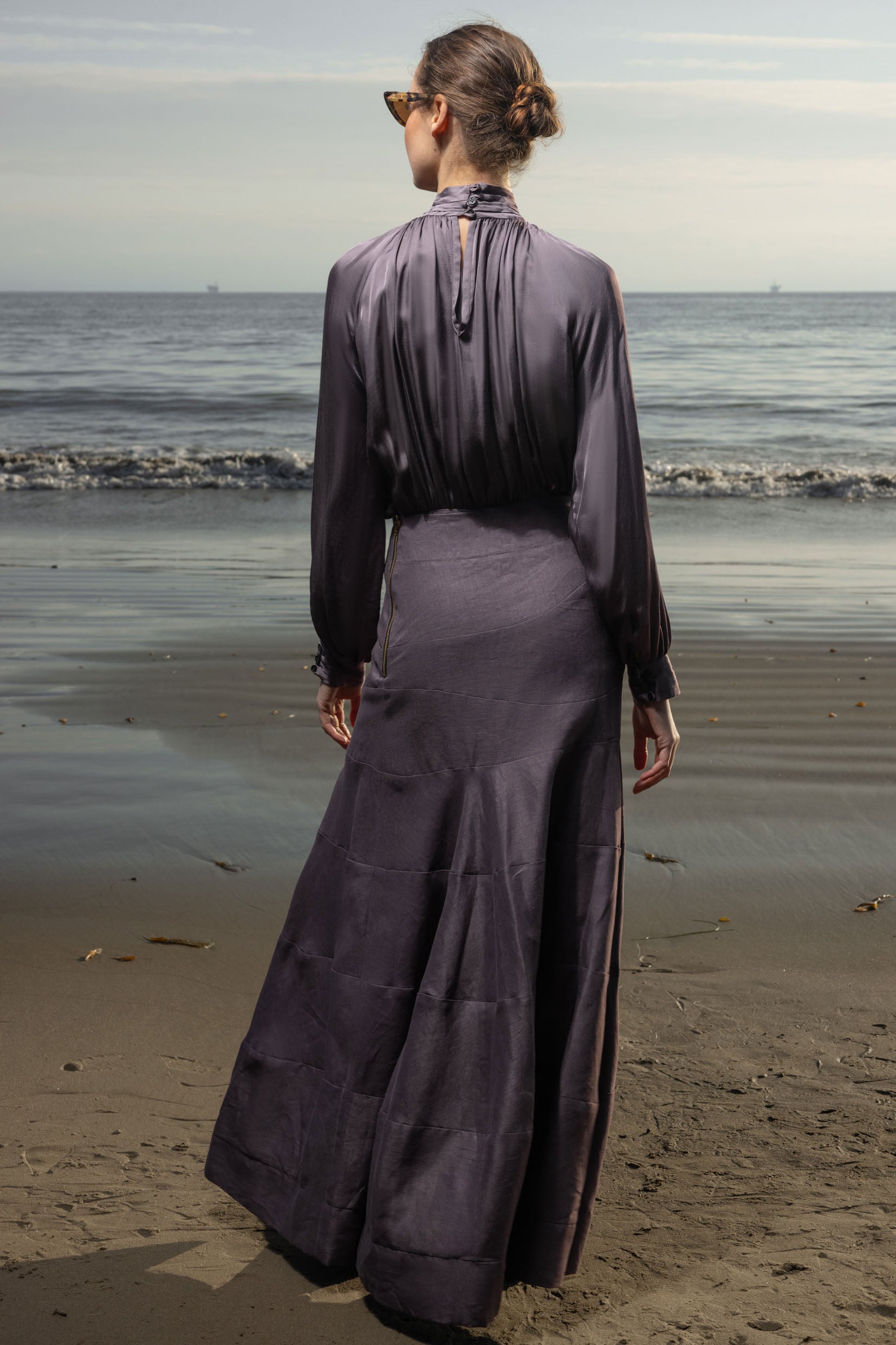 Gale Skirt - Lavender Linen - Heidi Merrick