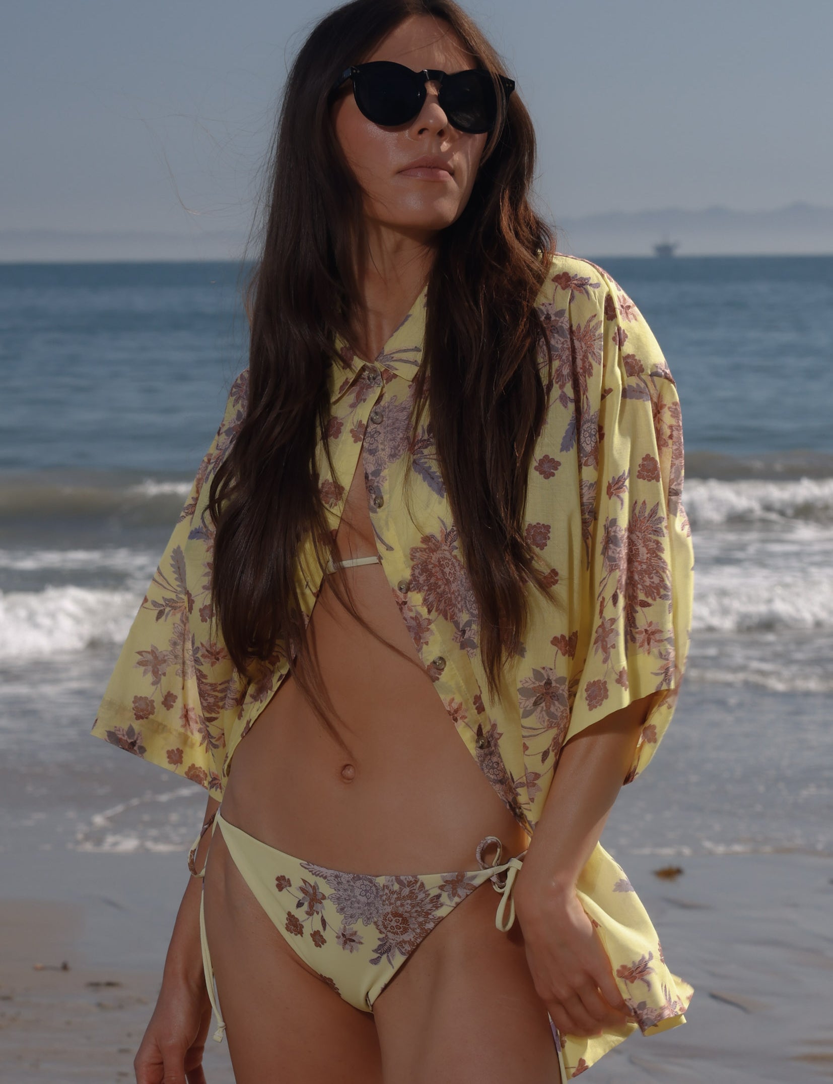 Aloha Shirt - Yellow Batik - Heidi Merrick