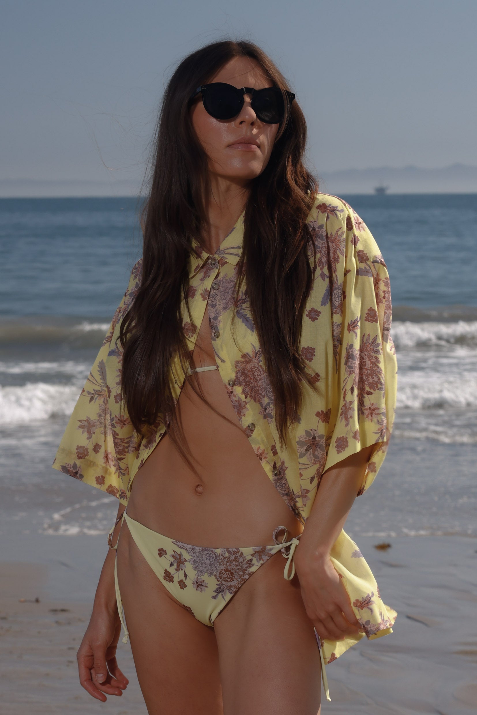 Aloha Shirt - Yellow Batik - Heidi Merrick