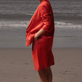 Rodeo Shorts - Vermillion Linen