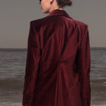 Mars Blazer - Burgundy Velvet - Heidi Merrick