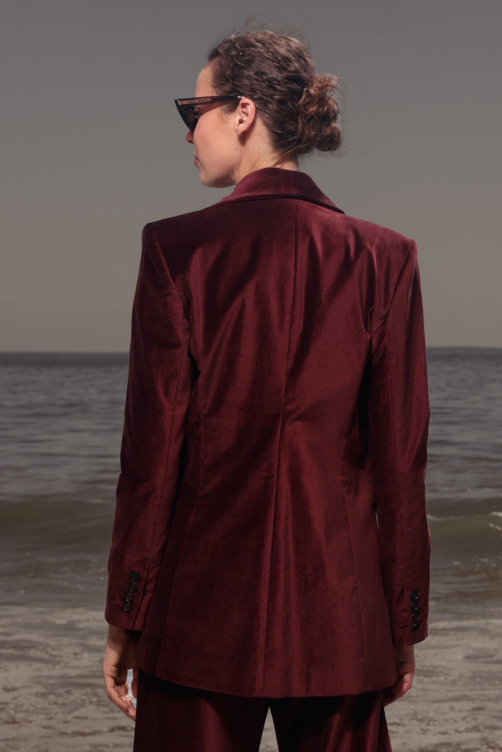 Mars Blazer - Burgundy Velvet - Heidi Merrick