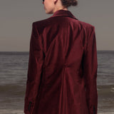 Mars Blazer - Burgundy Velvet - Heidi Merrick