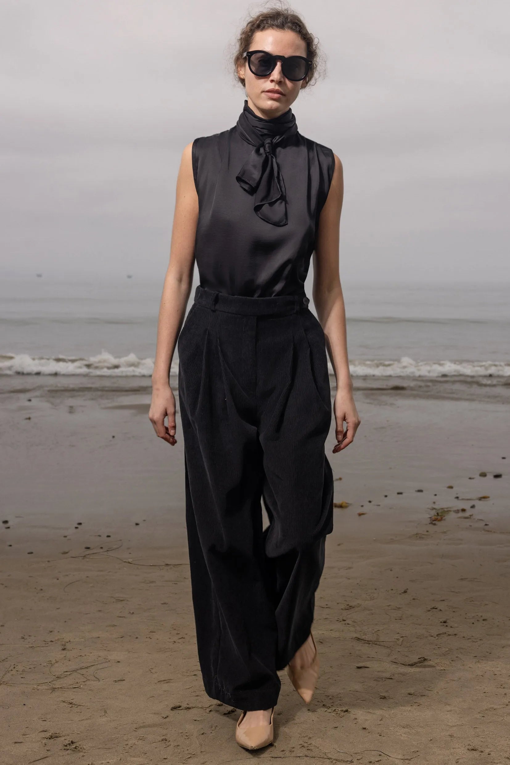 Chaplin Pant - Noir Corduroy - Heidi Merrick