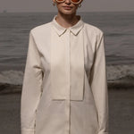 Ami Tux Top - Ivory Silk Noil - Heidi Merrick