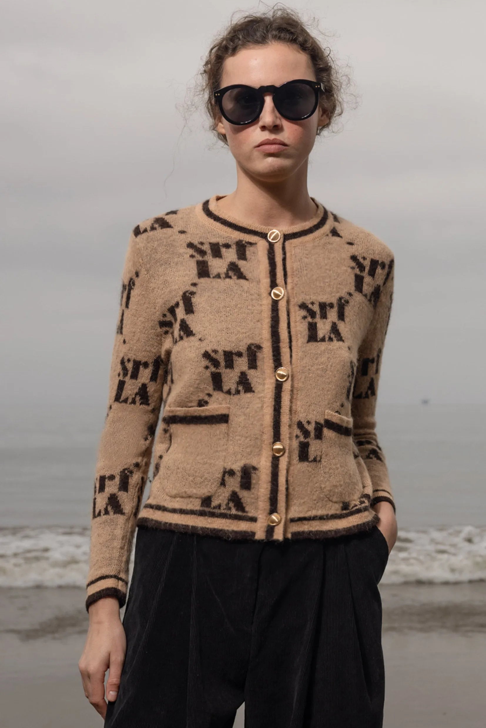 SRF Cardi - Toast - Heidi Merrick