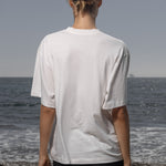 SRF LA Mustache Tee - Antique Cream on White - Heidi Merrick