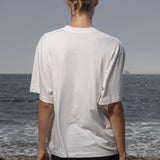 SRF LA Mustache Tee - Antique Cream on White - Heidi Merrick