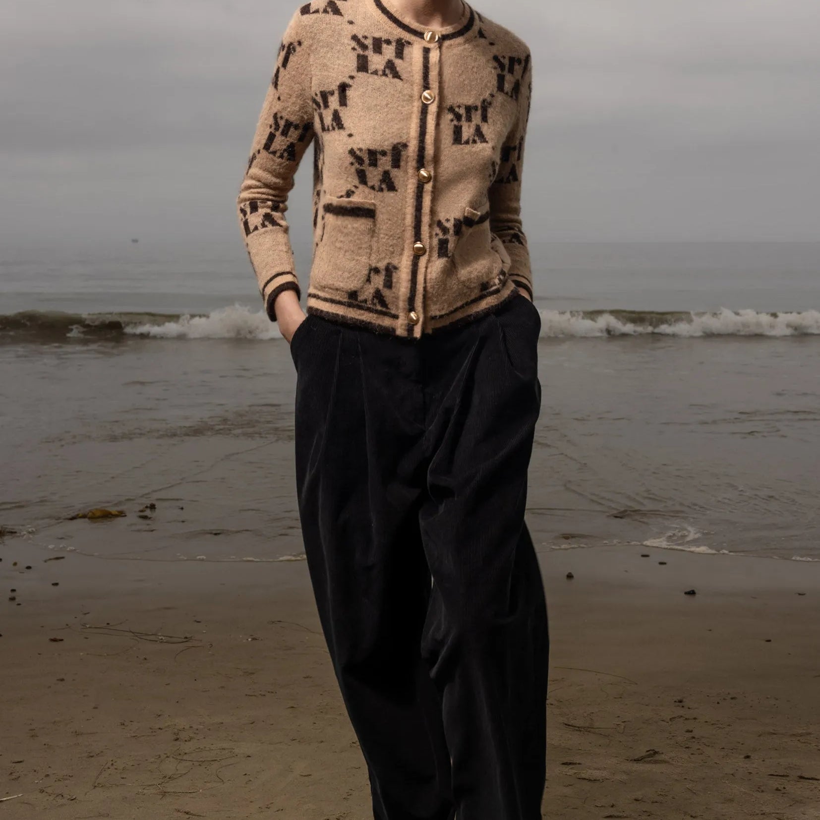 SRF Cardi - Toast - Heidi Merrick