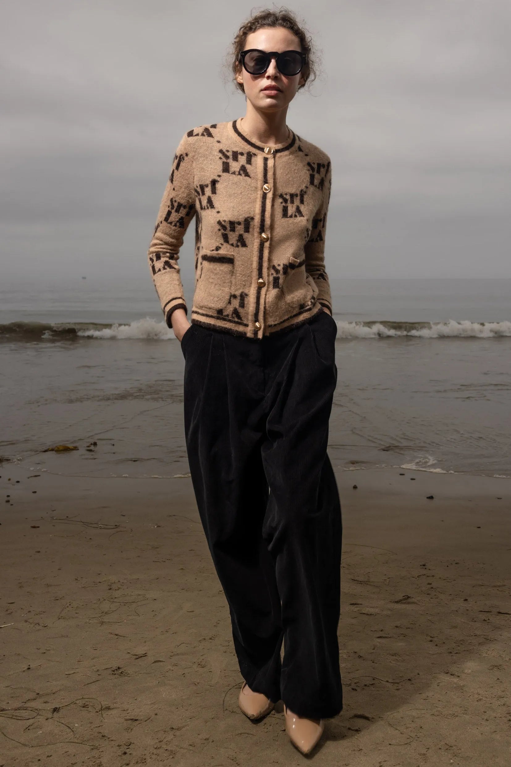 SRF Cardi - Toast - Heidi Merrick