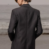 Zelda Blazer - Noir Silk & Hemp - Heidi Merrick