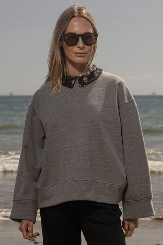 Edie Sweatshirt - Heather Grey & Bronze