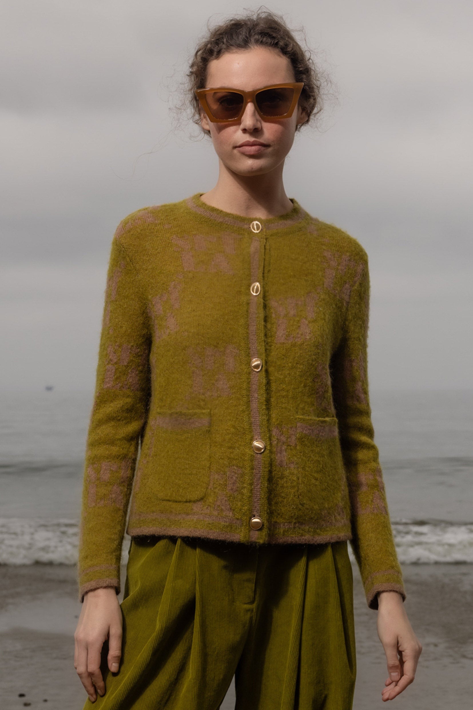 SRF Cardi - Frog - Heidi Merrick