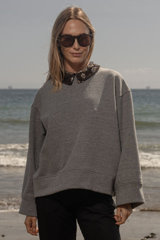 Edie Sweatshirt - Heather Grey & Bronze