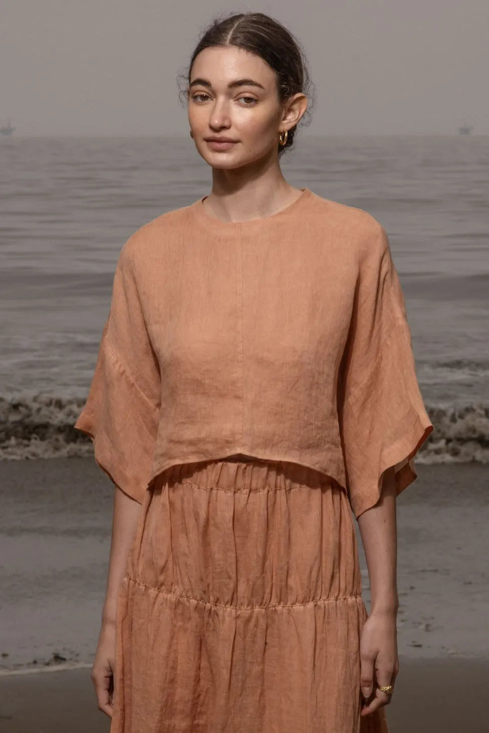 Mojave Top - Sunrise Tissue Linen - Heidi Merrick