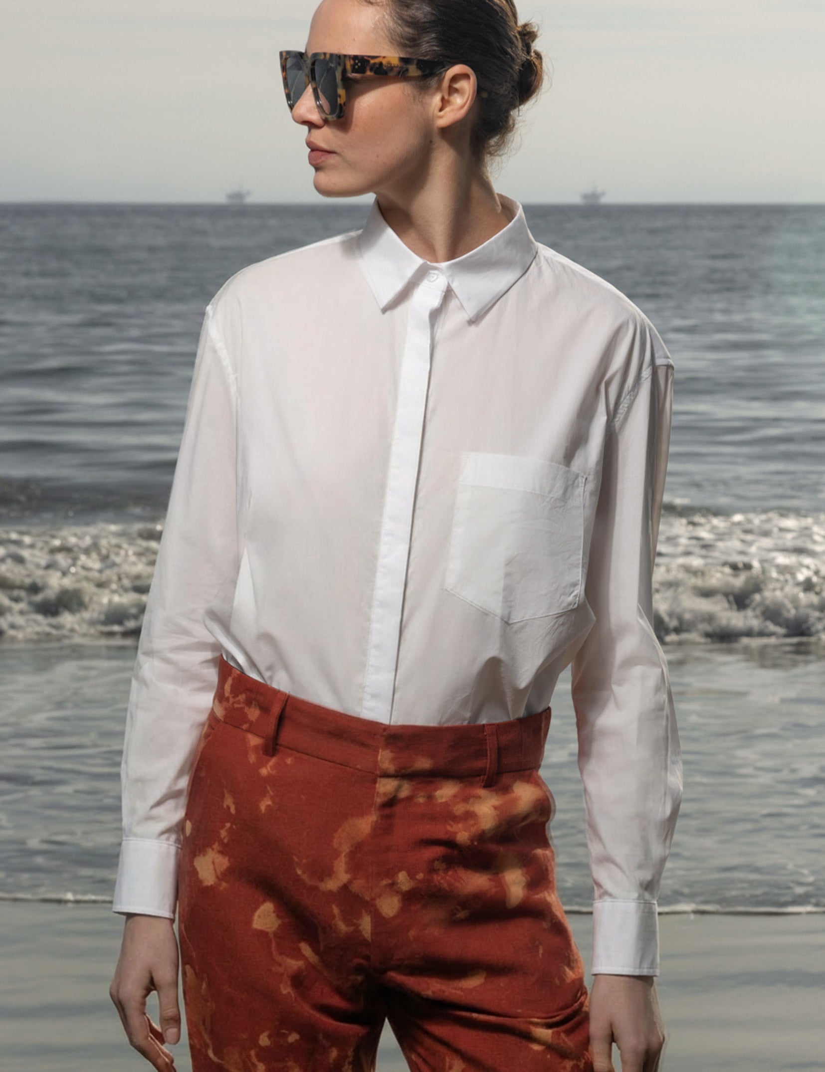 JJ Shirt - White Shirting - Heidi Merrick
