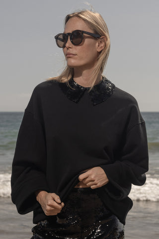 Edie Sweatshirt - Black & Onyx