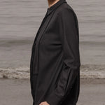 Ami Tux Top - Noir Silk Noil - Heidi Merrick