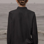 Ami Tux Top - Noir Silk Noil - Heidi Merrick