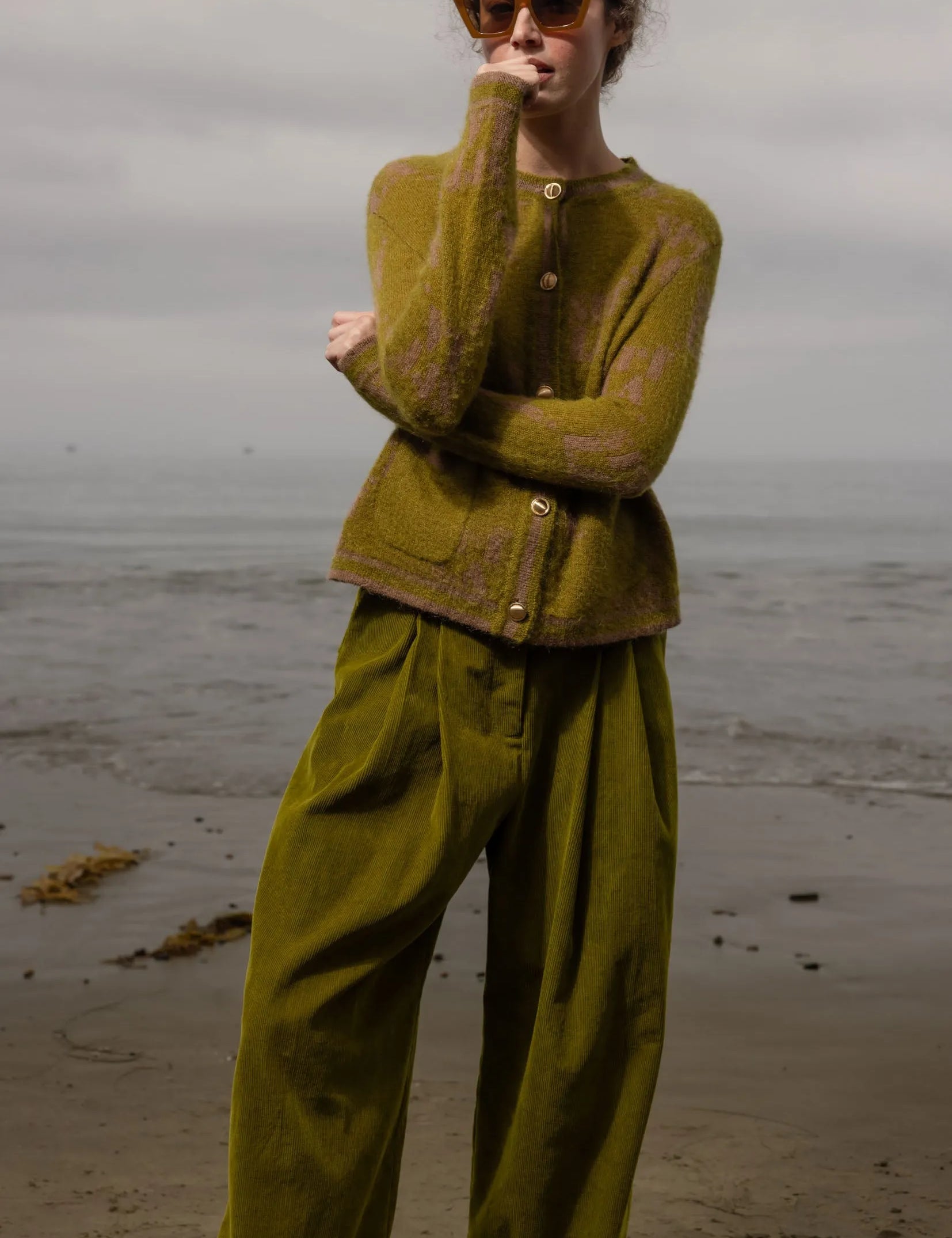 SRF Cardi - Frog - Heidi Merrick