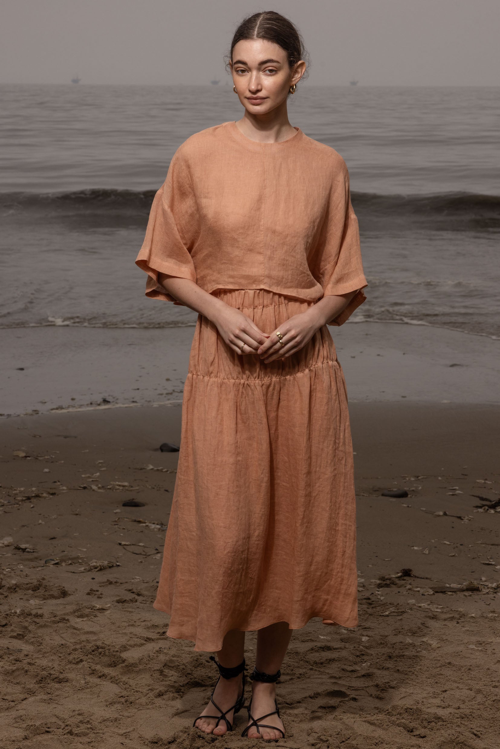 Mojave Top - Sunrise Tissue Linen - Heidi Merrick